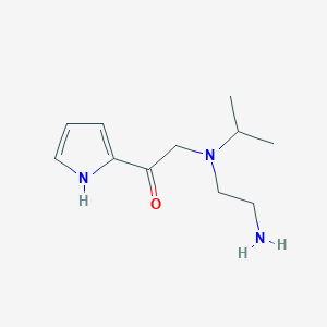 molecular formula C11H19N3O B7926671 2-((2-Aminoethyl)(isopropyl)amino)-1-(1H-pyrrol-2-yl)ethanone 