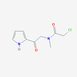 molecular formula C9H11ClN2O2 B7926685 2-Chloro-N-methyl-N-(2-oxo-2-(1H-pyrrol-2-yl)ethyl)acetamide 