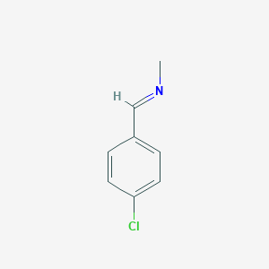 molecular formula C8H8ClN B079267 N-(对氯苄亚甲基)甲胺 CAS No. 13114-22-2