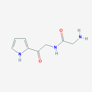 molecular formula C8H11N3O2 B7926702 2-Amino-N-[2-oxo-2-(1H-pyrrol-2-yl)-ethyl]-acetamide 