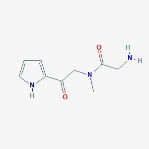 molecular formula C9H13N3O2 B7926709 2-Amino-N-methyl-N-[2-oxo-2-(1H-pyrrol-2-yl)-ethyl]-acetamide 