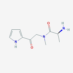 molecular formula C10H15N3O2 B7926723 (S)-2-Amino-N-methyl-N-[2-oxo-2-(1H-pyrrol-2-yl)-ethyl]-propionamide 