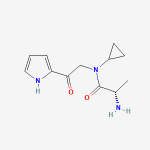 molecular formula C12H17N3O2 B7926731 (S)-2-Amino-N-cyclopropyl-N-[2-oxo-2-(1H-pyrrol-2-yl)-ethyl]-propionamide 