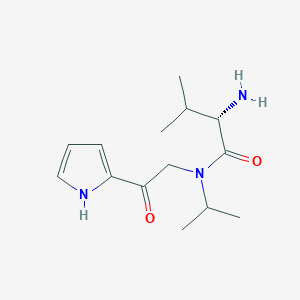 molecular formula C14H23N3O2 B7926738 (S)-2-Amino-N-isopropyl-3-methyl-N-[2-oxo-2-(1H-pyrrol-2-yl)-ethyl]-butyramide 