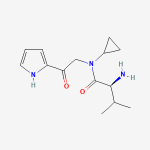 molecular formula C14H21N3O2 B7926743 (S)-2-Amino-N-cyclopropyl-3-methyl-N-[2-oxo-2-(1H-pyrrol-2-yl)-ethyl]-butyramide 