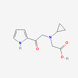 molecular formula C11H14N2O3 B7926761 {Cyclopropyl-[2-oxo-2-(1H-pyrrol-2-yl)-ethyl]-amino}-acetic acid 