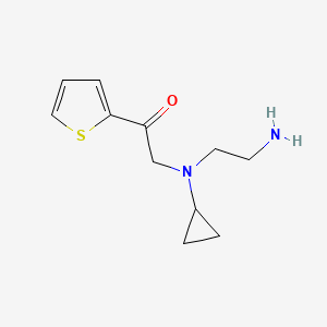 molecular formula C11H16N2OS B7926779 2-[(2-Amino-ethyl)-cyclopropyl-amino]-1-thiophen-2-yl-ethanone 