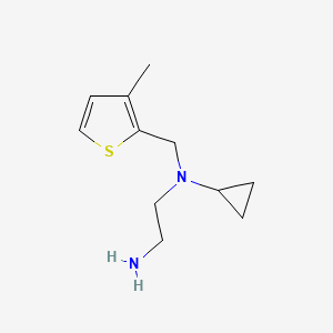 molecular formula C11H18N2S B7926801 N1-Cyclopropyl-N1-((3-methylthiophen-2-yl)methyl)ethane-1,2-diamine 