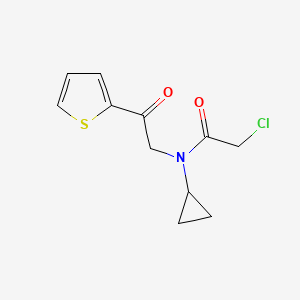 molecular formula C11H12ClNO2S B7926811 2-Chloro-N-cyclopropyl-N-(2-oxo-2-thiophen-2-yl-ethyl)-acetamide 