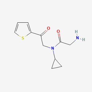 molecular formula C11H14N2O2S B7926820 2-Amino-N-cyclopropyl-N-(2-oxo-2-thiophen-2-yl-ethyl)-acetamide 