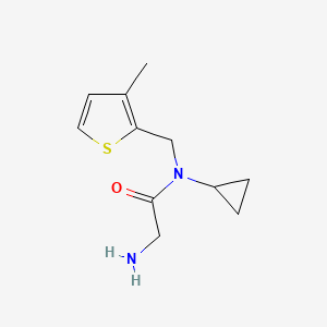 molecular formula C11H16N2OS B7926839 2-Amino-N-cyclopropyl-N-(3-methyl-thiophen-2-ylmethyl)-acetamide 