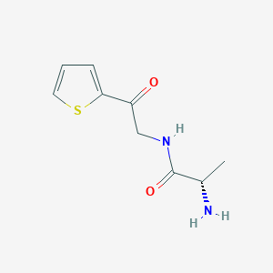 molecular formula C9H12N2O2S B7926844 (S)-2-Amino-N-(2-oxo-2-thiophen-2-yl-ethyl)-propionamide 