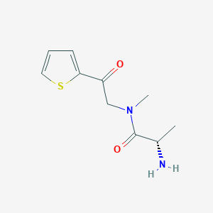molecular formula C10H14N2O2S B7926852 (S)-2-Amino-N-methyl-N-(2-oxo-2-thiophen-2-yl-ethyl)-propionamide 