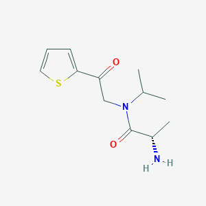 molecular formula C12H18N2O2S B7926859 (S)-2-Amino-N-isopropyl-N-(2-oxo-2-thiophen-2-yl-ethyl)-propionamide 