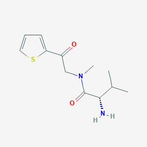 molecular formula C12H18N2O2S B7926865 (S)-2-Amino-3,N-dimethyl-N-(2-oxo-2-thiophen-2-yl-ethyl)-butyramide 
