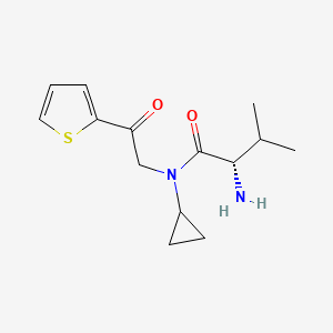 molecular formula C14H20N2O2S B7926872 (S)-2-Amino-N-cyclopropyl-3-methyl-N-(2-oxo-2-thiophen-2-yl-ethyl)-butyramide 