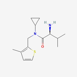 molecular formula C14H22N2OS B7926901 (S)-2-Amino-N-cyclopropyl-3-methyl-N-(3-methyl-thiophen-2-ylmethyl)-butyramide 
