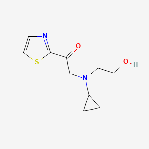 molecular formula C10H14N2O2S B7926936 2-[Cyclopropyl-(2-hydroxy-ethyl)-amino]-1-thiazol-2-yl-ethanone 