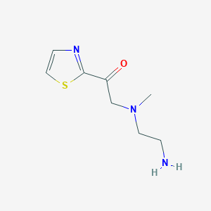 molecular formula C8H13N3OS B7926942 2-[(2-Amino-ethyl)-methyl-amino]-1-thiazol-2-yl-ethanone 