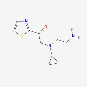 molecular formula C10H15N3OS B7926947 2-[(2-Amino-ethyl)-cyclopropyl-amino]-1-thiazol-2-yl-ethanone 