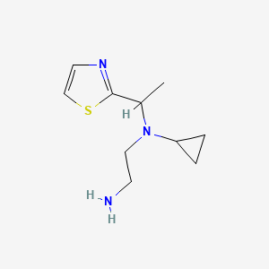 molecular formula C10H17N3S B7926962 N1-Cyclopropyl-N1-(1-(thiazol-2-yl)ethyl)ethane-1,2-diamine 