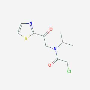 molecular formula C10H13ClN2O2S B7926972 2-Chloro-N-isopropyl-N-(2-oxo-2-thiazol-2-yl-ethyl)-acetamide 