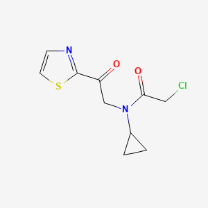 molecular formula C10H11ClN2O2S B7926975 2-Chloro-N-cyclopropyl-N-(2-oxo-2-thiazol-2-yl-ethyl)-acetamide 