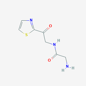 molecular formula C7H9N3O2S B7926979 2-Amino-N-(2-oxo-2-thiazol-2-yl-ethyl)-acetamide 