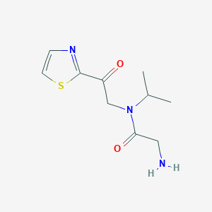 molecular formula C10H15N3O2S B7926992 2-Amino-N-isopropyl-N-(2-oxo-2-thiazol-2-yl-ethyl)-acetamide 