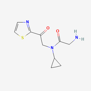 molecular formula C10H13N3O2S B7927000 2-Amino-N-cyclopropyl-N-(2-oxo-2-thiazol-2-yl-ethyl)-acetamide 