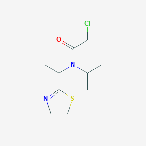 molecular formula C10H15ClN2OS B7927005 2-Chloro-N-isopropyl-N-(1-thiazol-2-yl-ethyl)-acetamide 