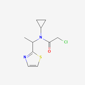 molecular formula C10H13ClN2OS B7927010 2-Chloro-N-cyclopropyl-N-(1-thiazol-2-yl-ethyl)-acetamide 