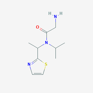 molecular formula C10H17N3OS B7927022 2-Amino-N-isopropyl-N-(1-thiazol-2-yl-ethyl)-acetamide 