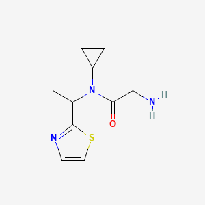 molecular formula C10H15N3OS B7927029 2-Amino-N-cyclopropyl-N-(1-thiazol-2-yl-ethyl)-acetamide 