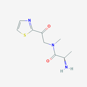 molecular formula C9H13N3O2S B7927035 (S)-2-Amino-N-methyl-N-(2-oxo-2-thiazol-2-yl-ethyl)-propionamide 