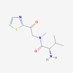 molecular formula C11H17N3O2S B7927058 (S)-2-Amino-3,N-dimethyl-N-(2-oxo-2-thiazol-2-yl-ethyl)-butyramide 