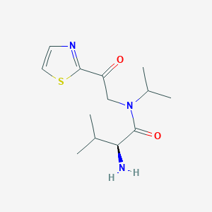molecular formula C13H21N3O2S B7927065 (S)-2-Amino-N-isopropyl-3-methyl-N-(2-oxo-2-thiazol-2-yl-ethyl)-butyramide 
