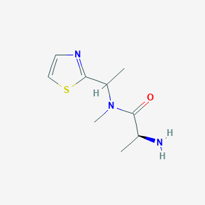 molecular formula C9H15N3OS B7927075 (S)-2-Amino-N-methyl-N-(1-thiazol-2-yl-ethyl)-propionamide 