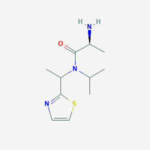 molecular formula C11H19N3OS B7927079 (S)-2-Amino-N-isopropyl-N-(1-thiazol-2-yl-ethyl)-propionamide 