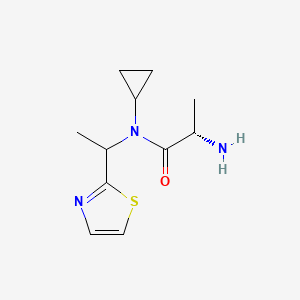 molecular formula C11H17N3OS B7927081 (S)-2-Amino-N-cyclopropyl-N-(1-thiazol-2-yl-ethyl)-propionamide 