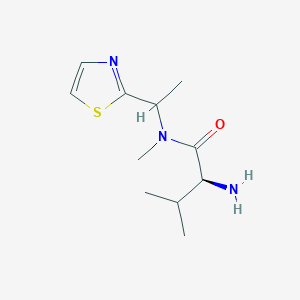 molecular formula C11H19N3OS B7927089 (S)-2-Amino-3,N-dimethyl-N-(1-thiazol-2-yl-ethyl)-butyramide 