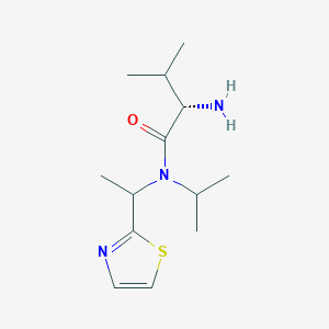 molecular formula C13H23N3OS B7927091 (S)-2-Amino-N-isopropyl-3-methyl-N-(1-thiazol-2-yl-ethyl)-butyramide 
