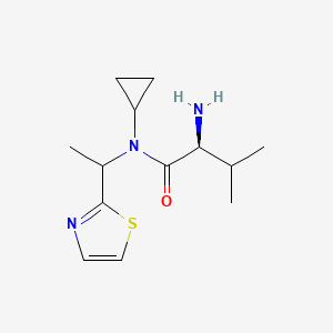 molecular formula C13H21N3OS B7927098 (S)-2-Amino-N-cyclopropyl-3-methyl-N-(1-thiazol-2-yl-ethyl)-butyramide 