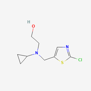 molecular formula C9H13ClN2OS B7927140 2-[(2-Chloro-thiazol-5-ylmethyl)-cyclopropyl-amino]-ethanol 