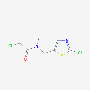 molecular formula C7H8Cl2N2OS B7927162 2-Chloro-N-(2-chloro-thiazol-5-ylmethyl)-N-methyl-acetamide 