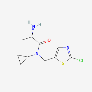 molecular formula C10H14ClN3OS B7927235 (S)-2-Amino-N-(2-chloro-thiazol-5-ylmethyl)-N-cyclopropyl-propionamide 