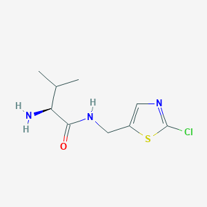 molecular formula C9H14ClN3OS B7927241 (S)-2-Amino-N-(2-chloro-thiazol-5-ylmethyl)-3-methyl-butyramide 