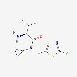 molecular formula C12H18ClN3OS B7927256 (S)-2-Amino-N-(2-chloro-thiazol-5-ylmethyl)-N-cyclopropyl-3-methyl-butyramide 