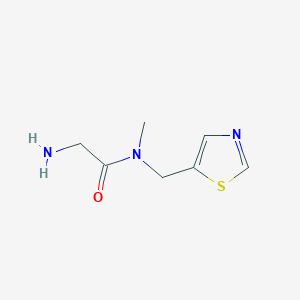 molecular formula C7H11N3OS B7927264 2-Amino-N-methyl-N-thiazol-5-ylmethyl-acetamide 