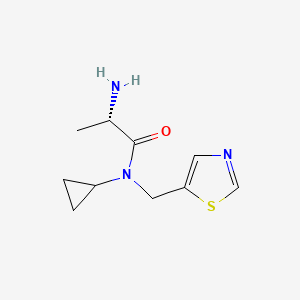 molecular formula C10H15N3OS B7927285 (S)-2-Amino-N-cyclopropyl-N-thiazol-5-ylmethyl-propionamide 